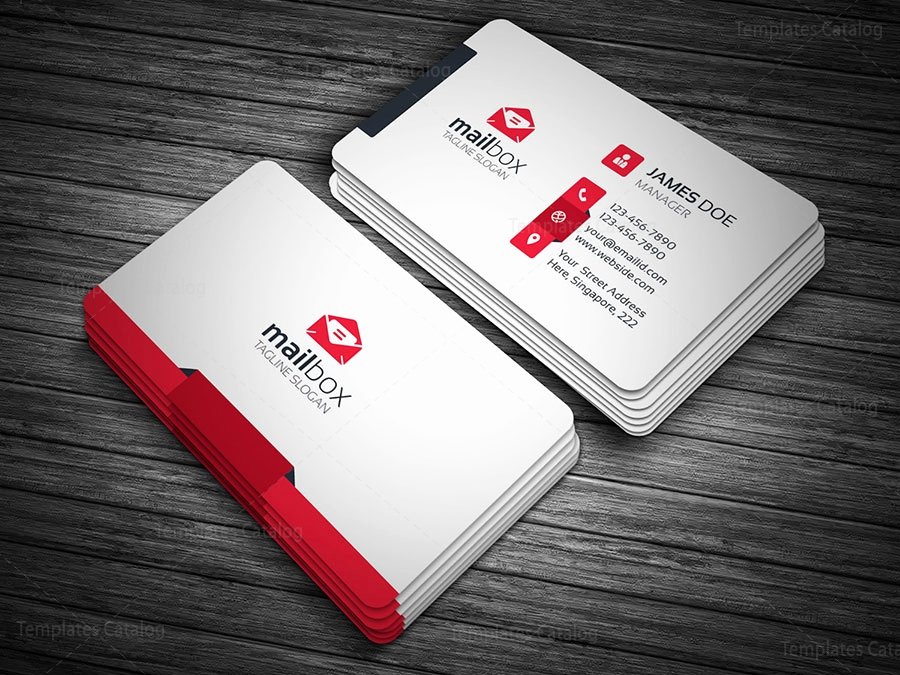 Clean Simple Business Card Template Template Catalog