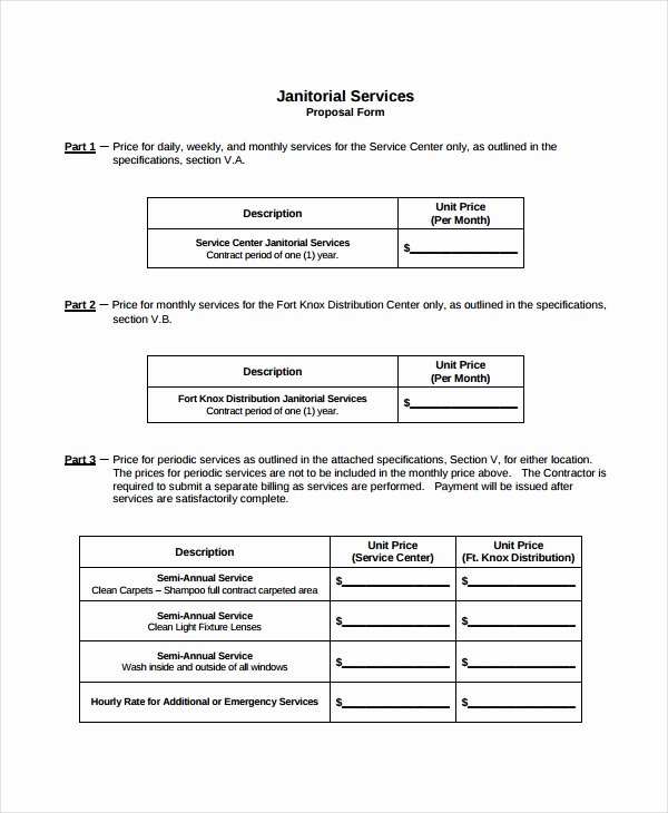 Cleaning Proposal Template 12 Free Word Pdf Document