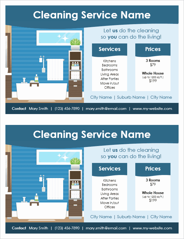 cleaning service flyer template