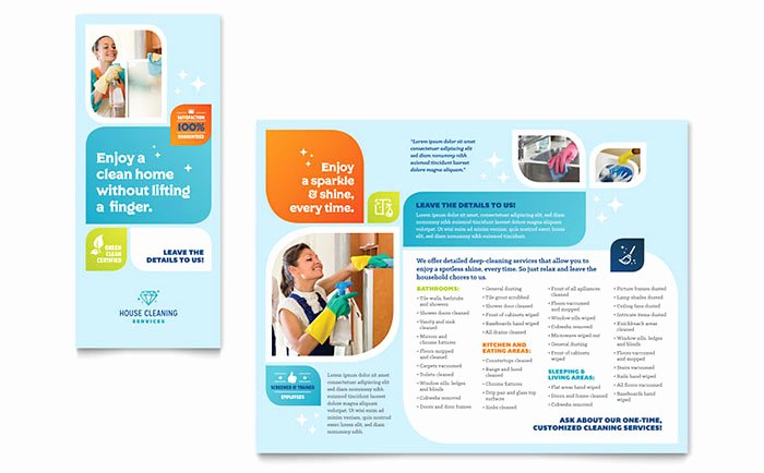 Cleaning Services Brochure Template Design