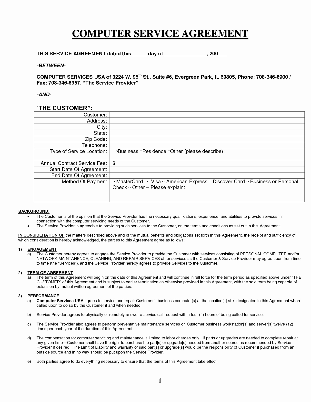 cleaning services contract template