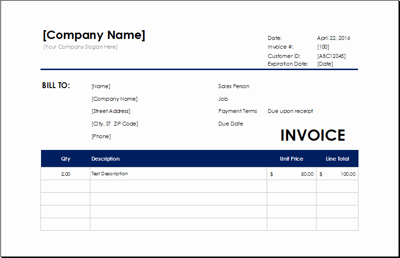 Cleaning Services Invoice
