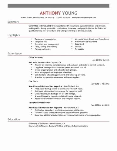 Clerical assistant Resume Objective