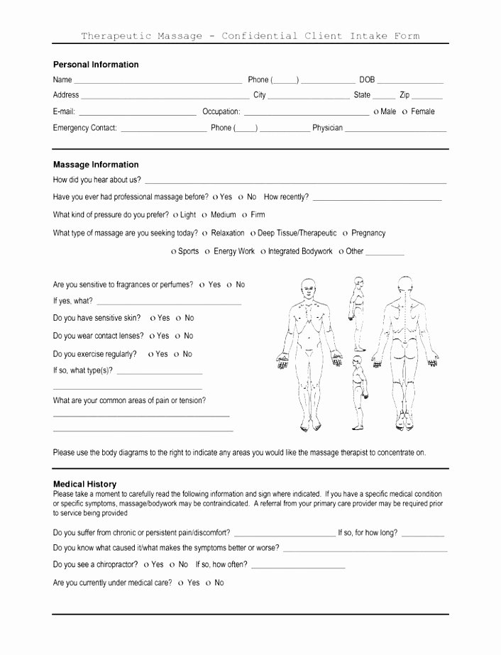Client Intake forms Printable Client Intake form