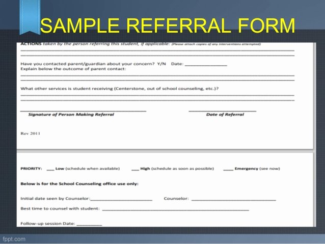 Client Referral form Template