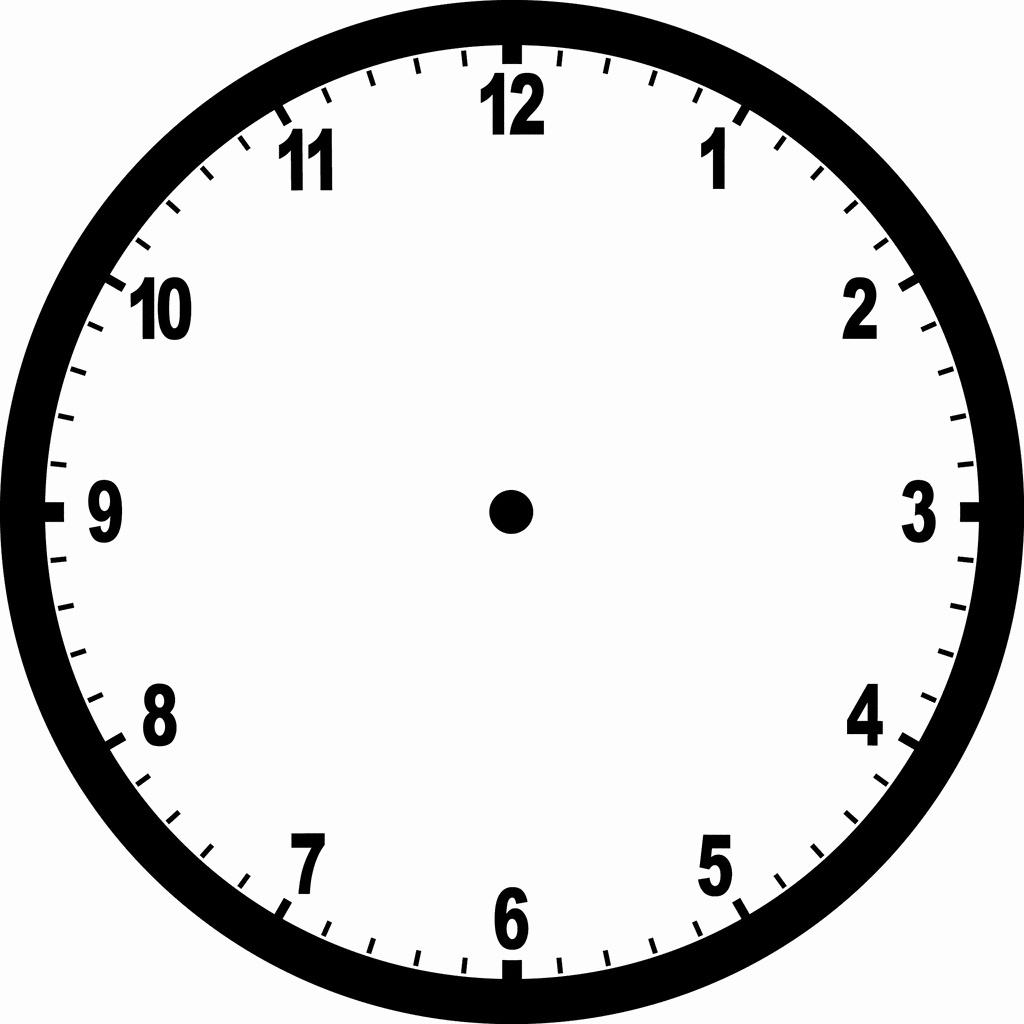 Clock Face Template Blank Clock