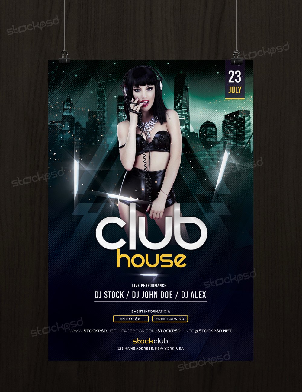 Club House Download Free Psd Flyer Template Stockpsd