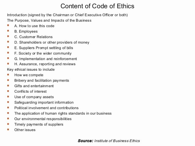 Code Of Business Ethics Definition Examples and Tips to