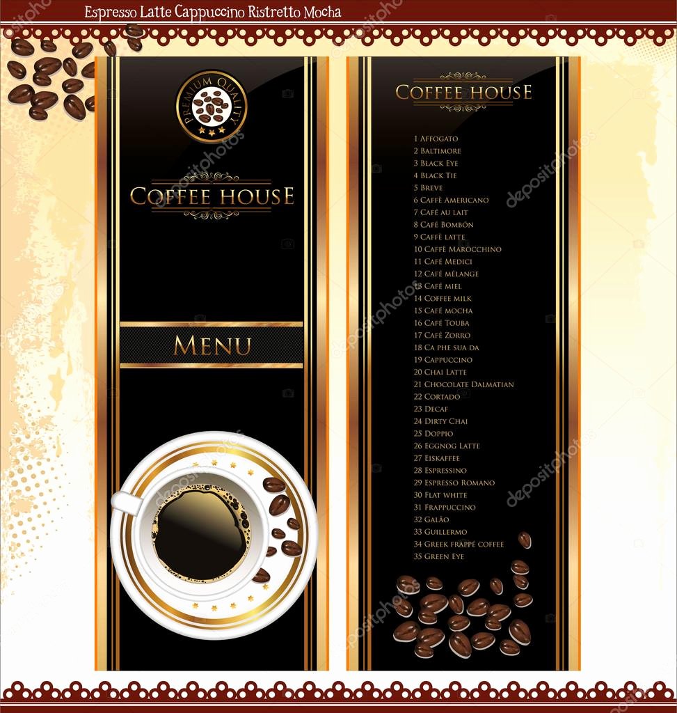 Coffee Shop Menu Template — Stock Vector © totallyout
