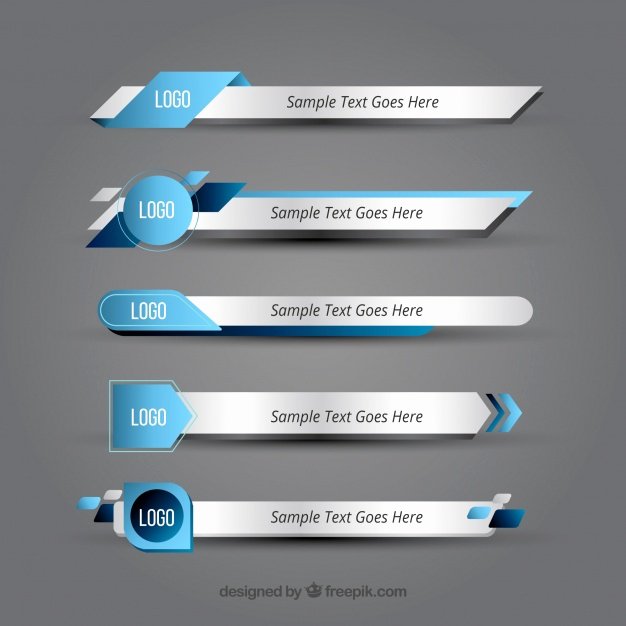 Collection Of Abstract Lower Third Vector