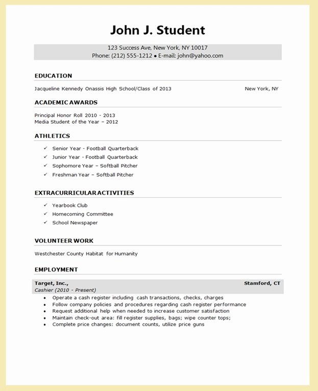 College Application Report Writing form