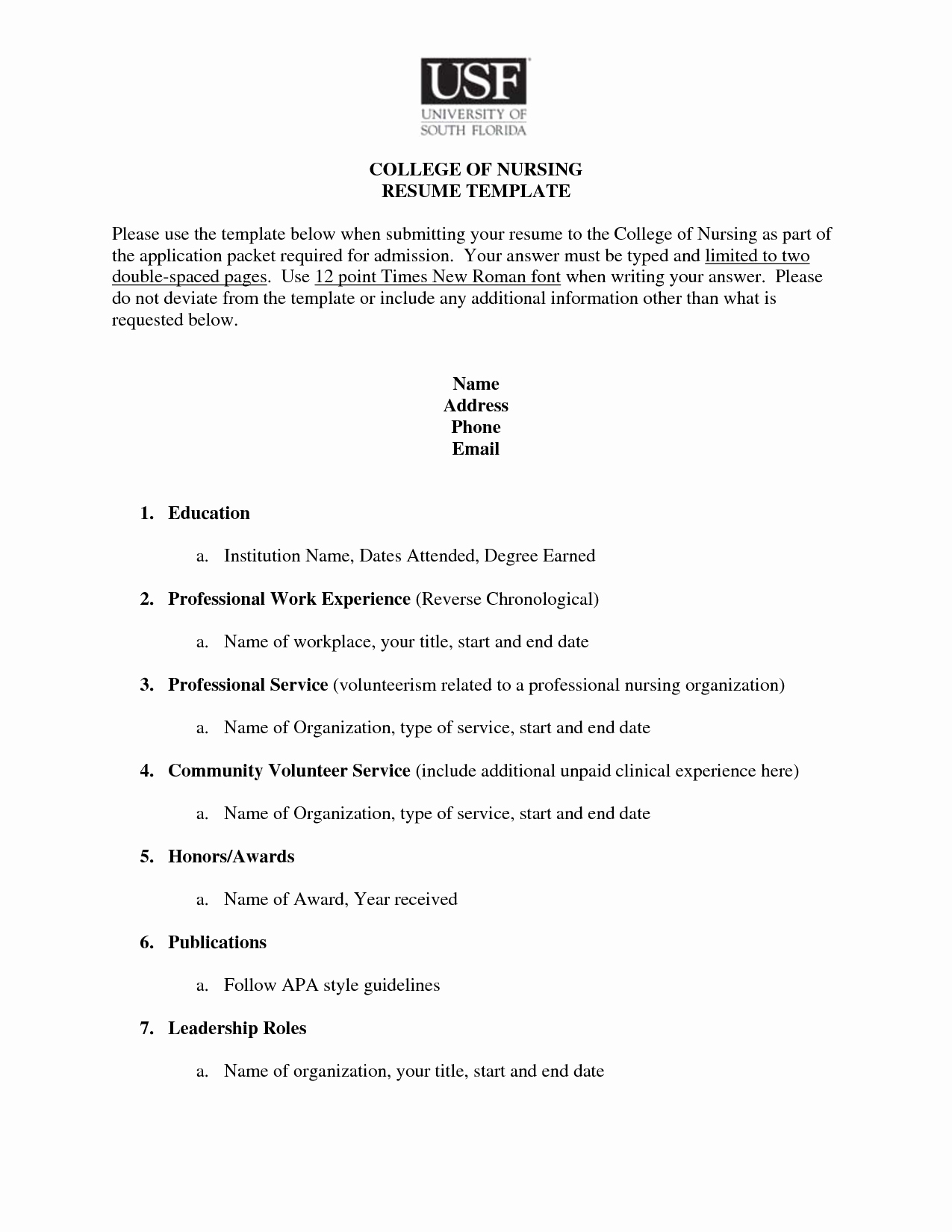 College Application Resume Template Resume