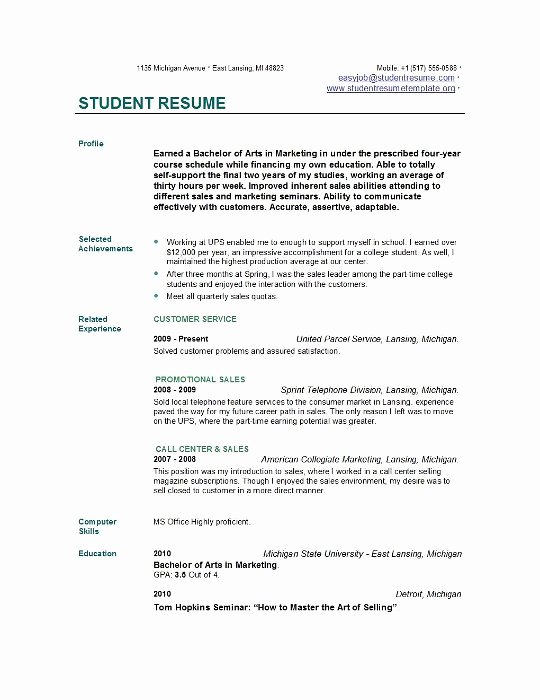 College Graduate Resume Template