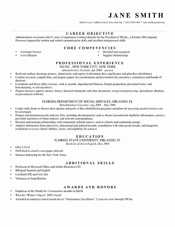 College Resume Objective Statement Best Resume Collection