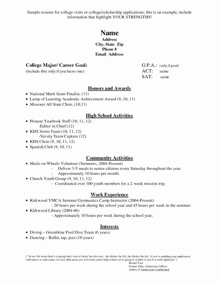 College Scholarship Resume Examples Best Resume Collection