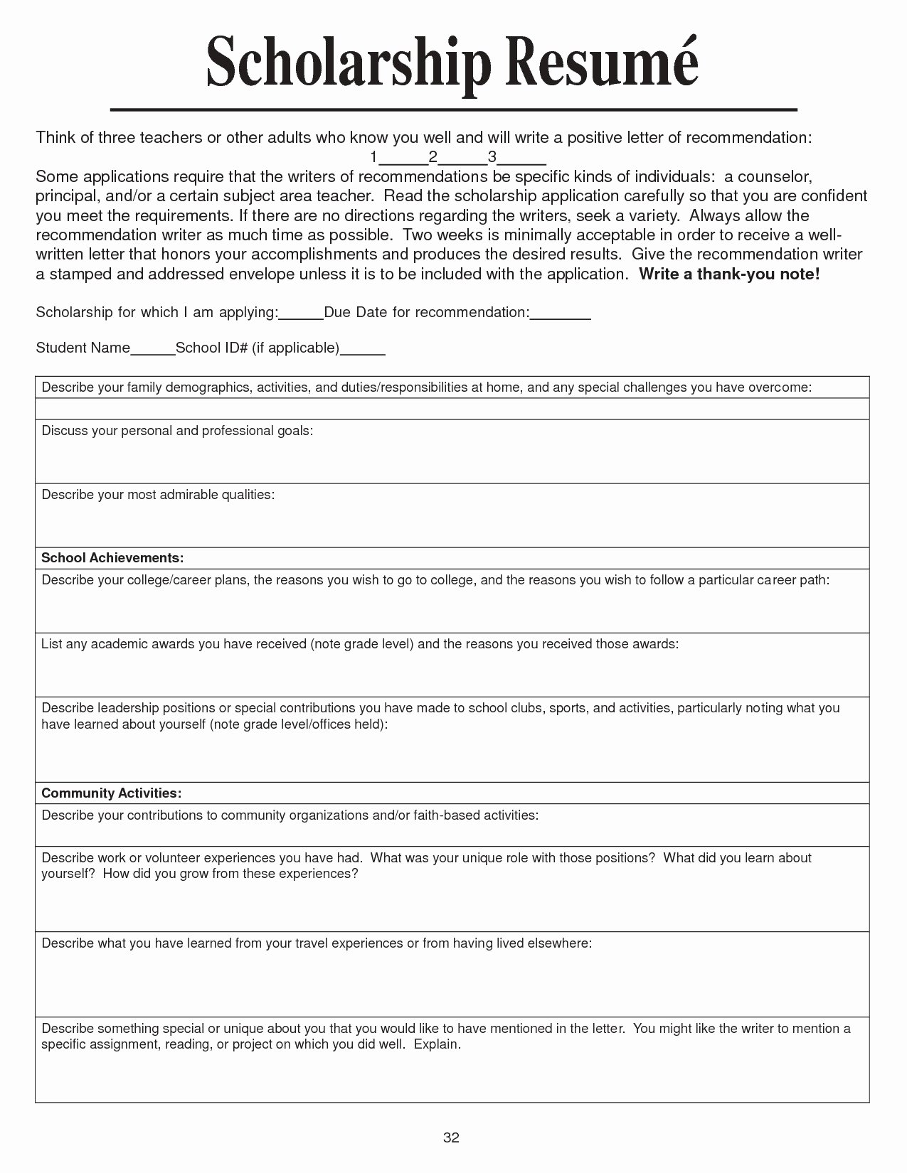 College Scholarship Resume Template Resume Objective for