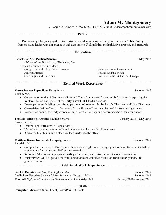 College Student Job Resume Best Resume Collection