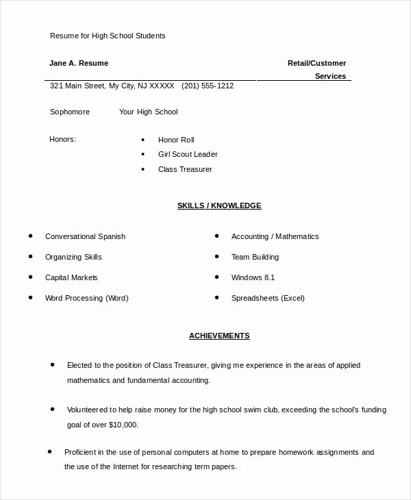 College Student Resume 7 Free Word Pdf Documents