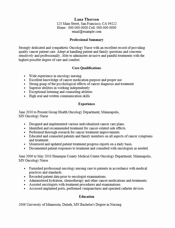 Cology Nurse Resume F Resume