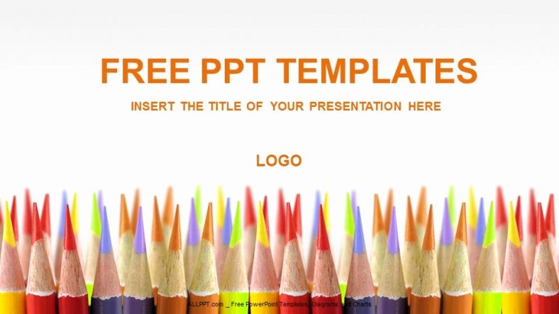 Colored Pencils Education Powerpoint Templates Download