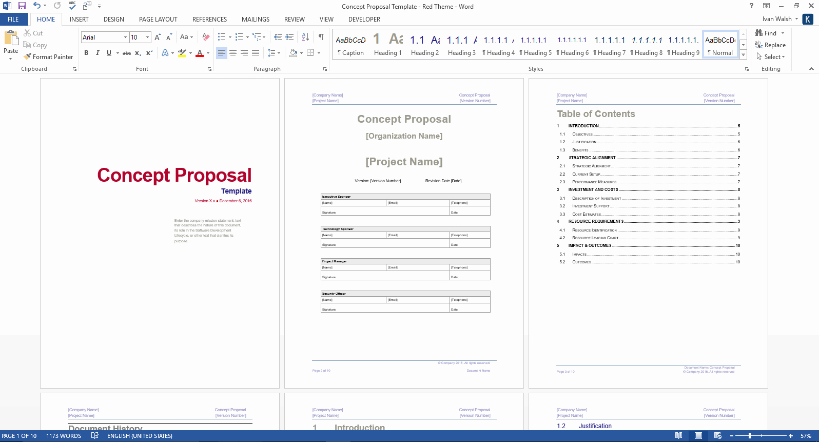 Concept Proposal Template Ms Word