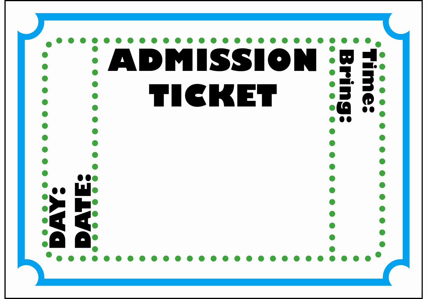 Concert Ticket Template Free Printable