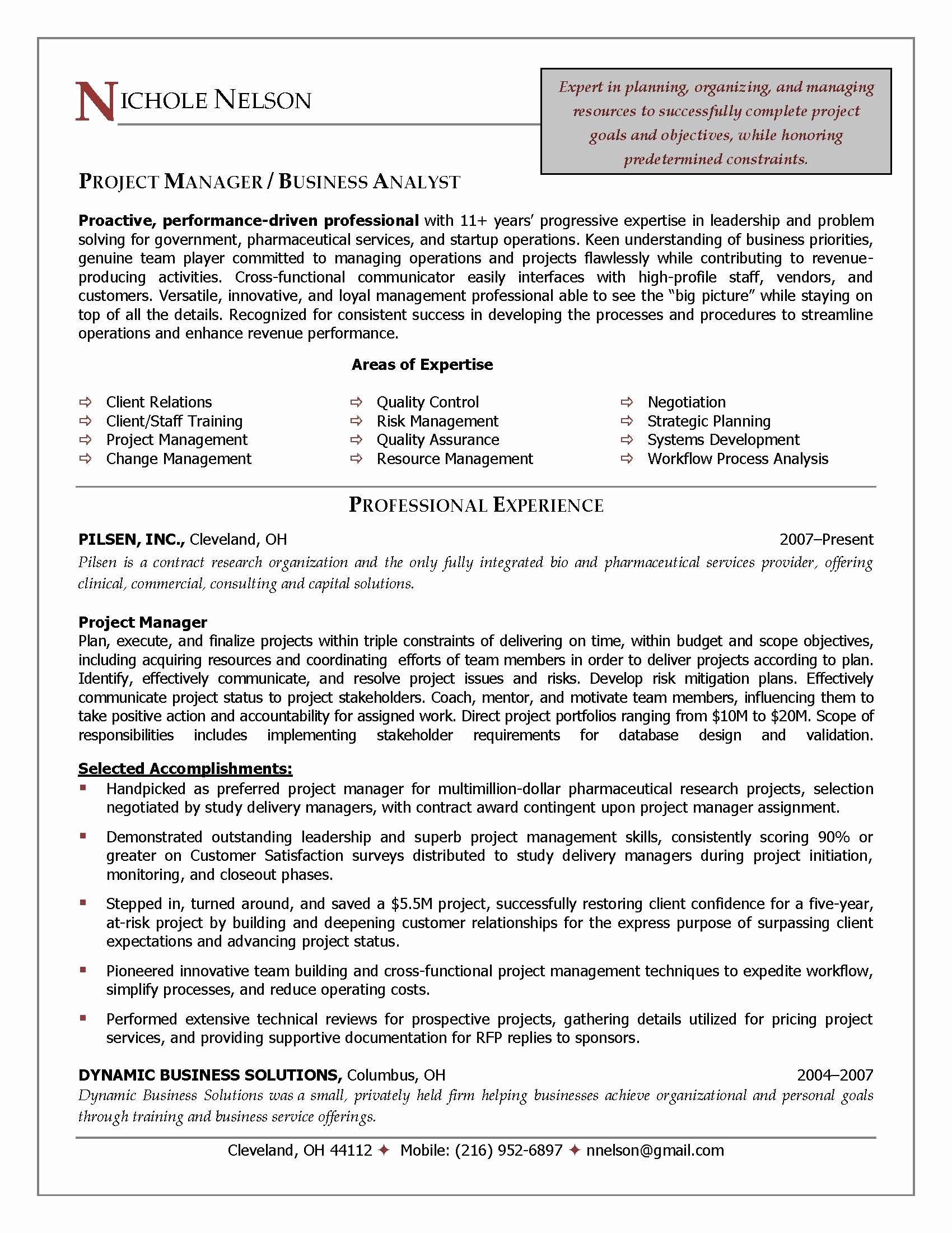 Construction Project Manager Resume Sample Doc