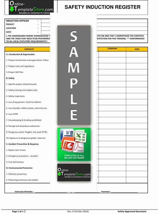 Construction Safety Construction Safety Handbook Template