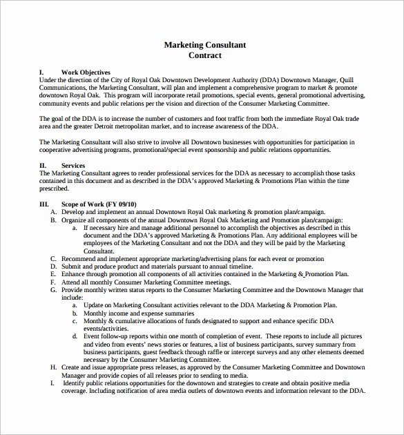 Consultant Contract Template 10 Download Free Documents
