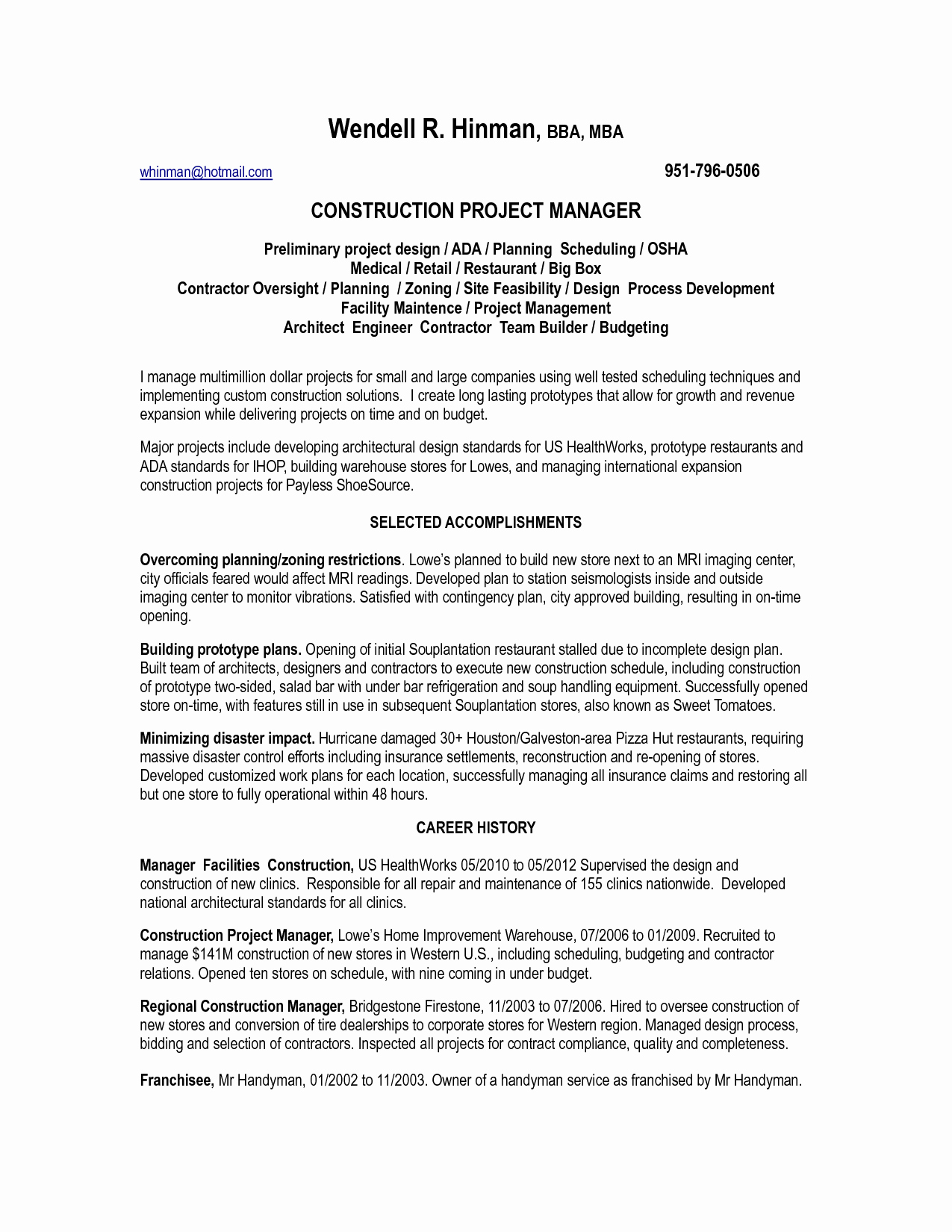 Consultant Scope Of Work Template