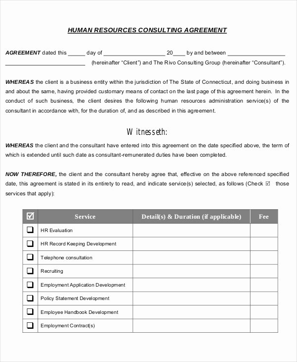Consulting Agreement 11 Free Word Pdf Documents