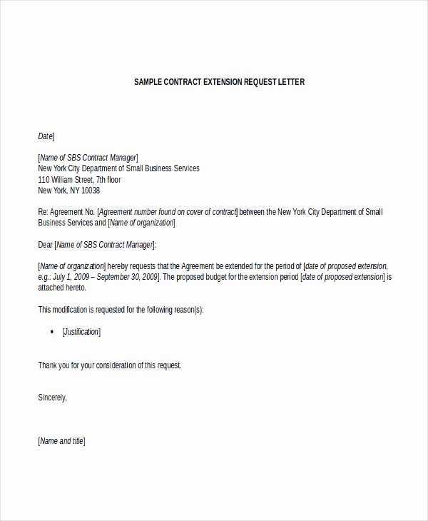Contract Letter Template 9 Free Sample Example format