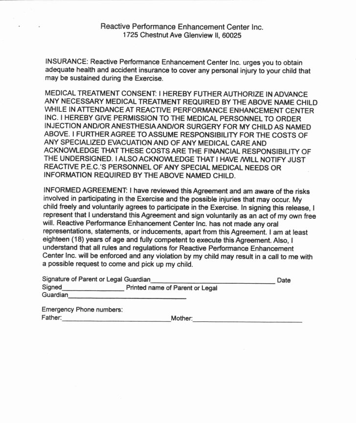 personal training contract template