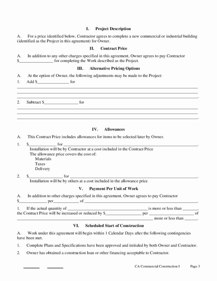 Contract Templates for Construction Work Templates
