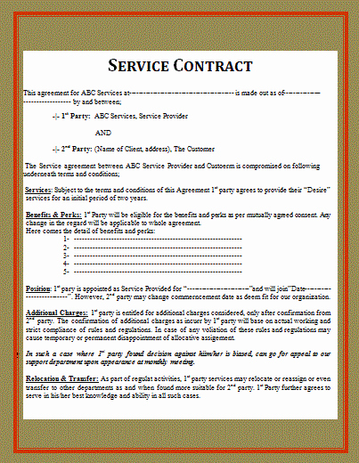 contract templates