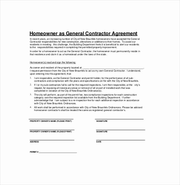 Contractor Agreement Template – 18 Free Word Pdf