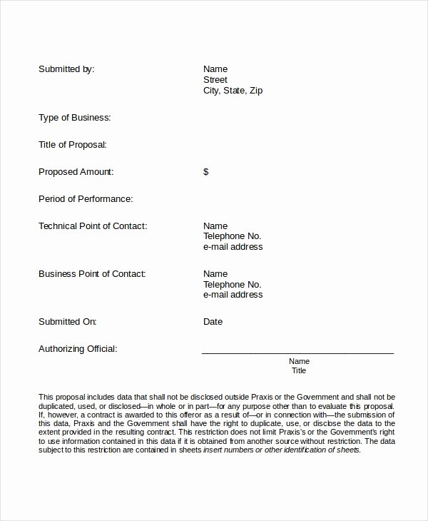 contractor proposal