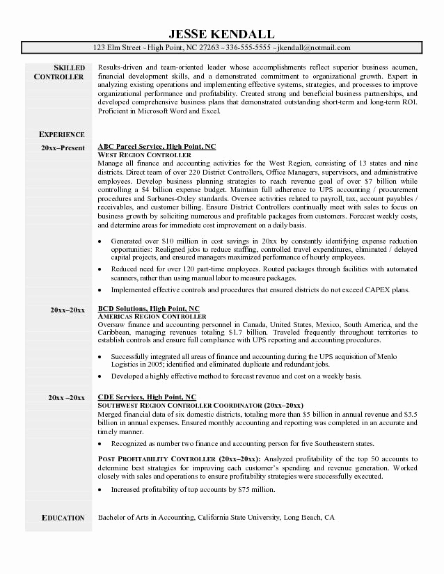Controller Resume Examples Inspiration Air Traffic