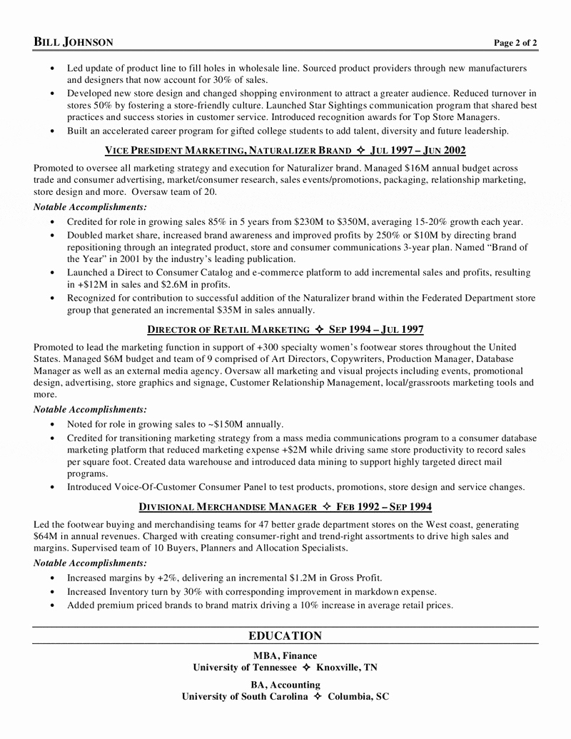 Coo Chief Operating Ficer Resume