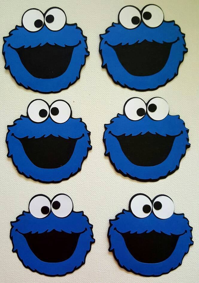 Cookie Monster Die Cut Set Of 6 From Debrascutsandcrafts