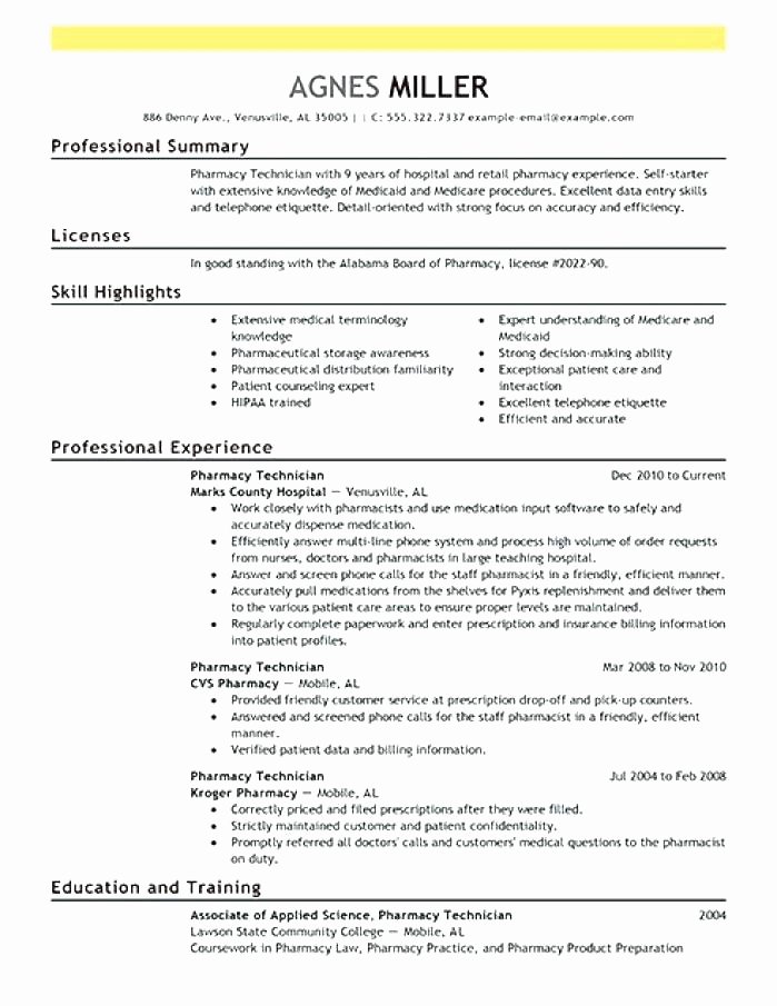 Cool Pharmacy Technician Cover Letter Example Craftsnews