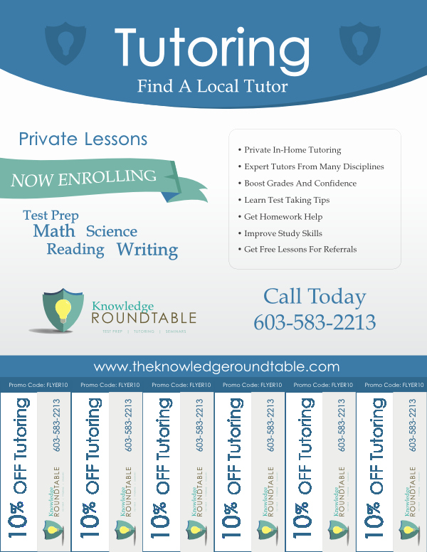Cool Tutoring Flyers the Knowledge Roundtable