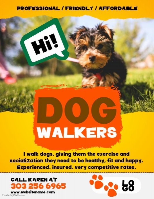 Copy Of Dog Walkers Flyer