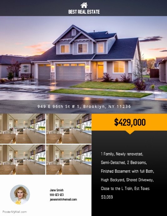 Copy Of Real Estate Flyer Template