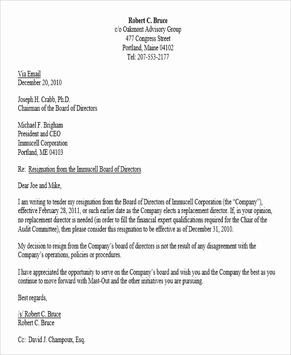 Corporate Resignation Letter Templates 9 Free Word Pdf