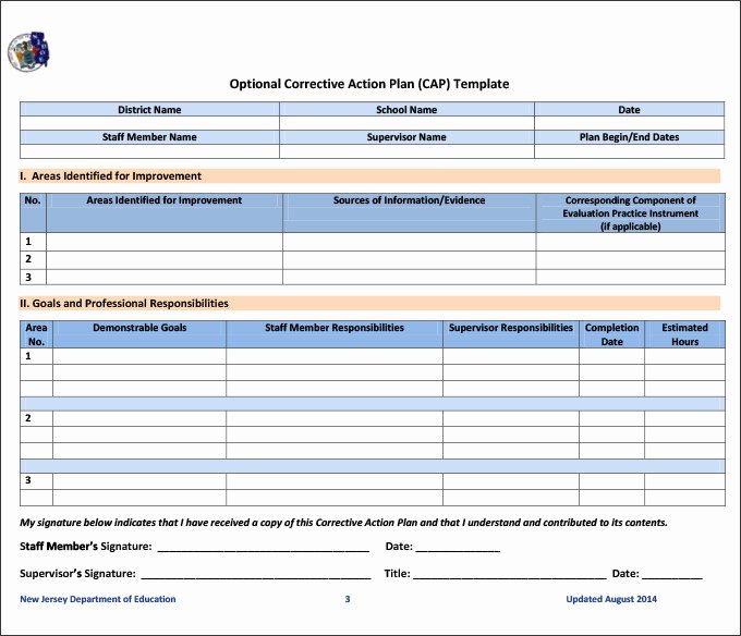 Corrective Action Plan Template 25 Free Word Excel Pdf