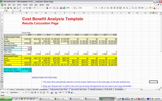 Cost Benefit Analysis Template Free and