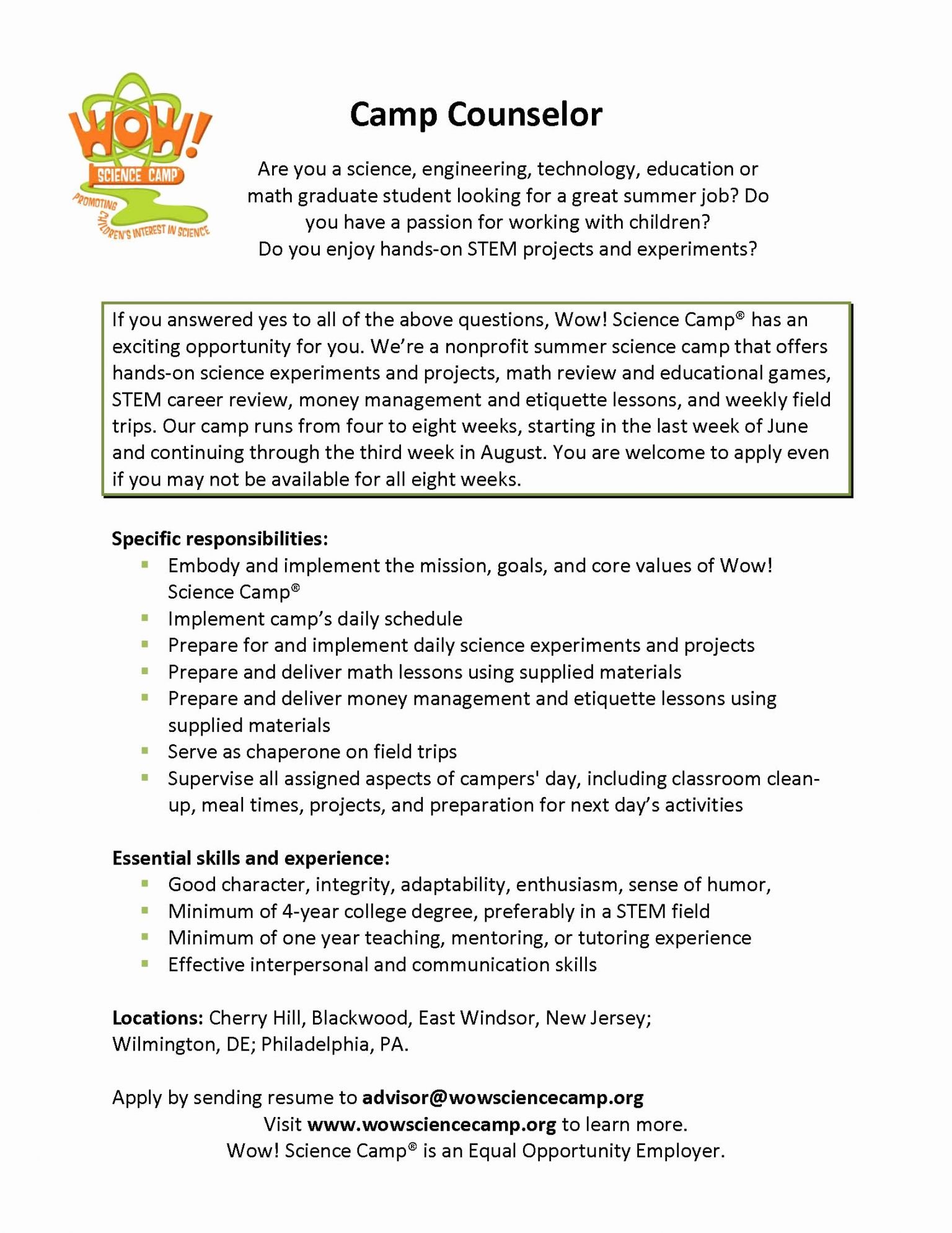 summer-camp-counselor-resume