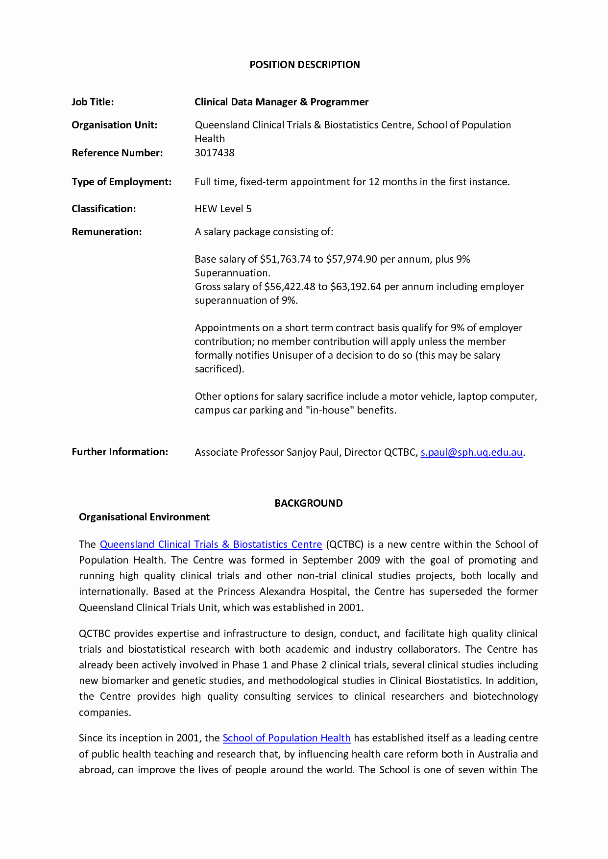 Cover Letter Clinical Research associate