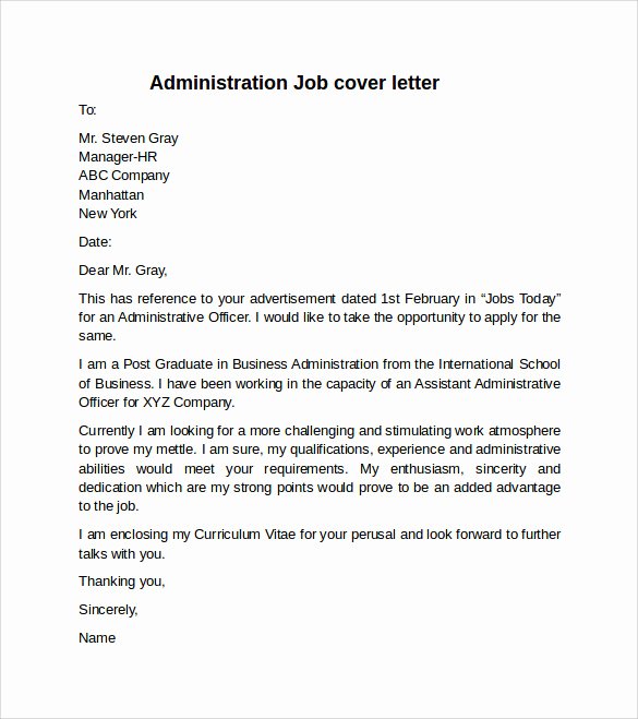 Cover Letter Example for Job 10 Download Free Documents